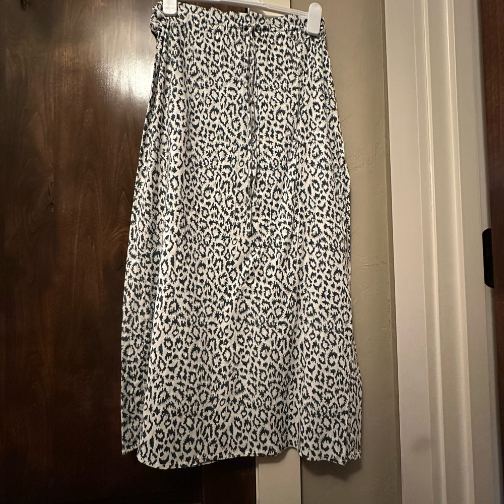 Leopard Print drawstring Skirt